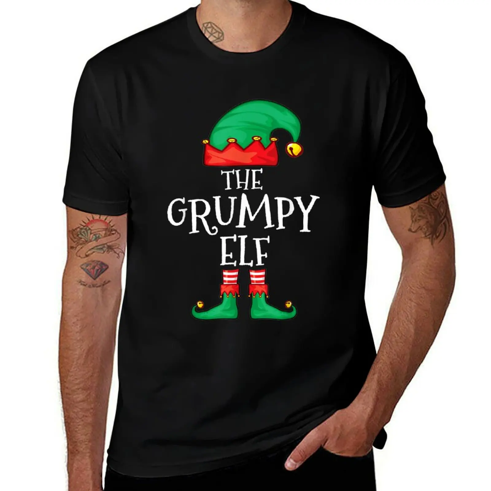 

The Grumpy Elf T-Shirt gifts for boyfriend Short sleeve tee kawaii clothes sports fans men tshirt