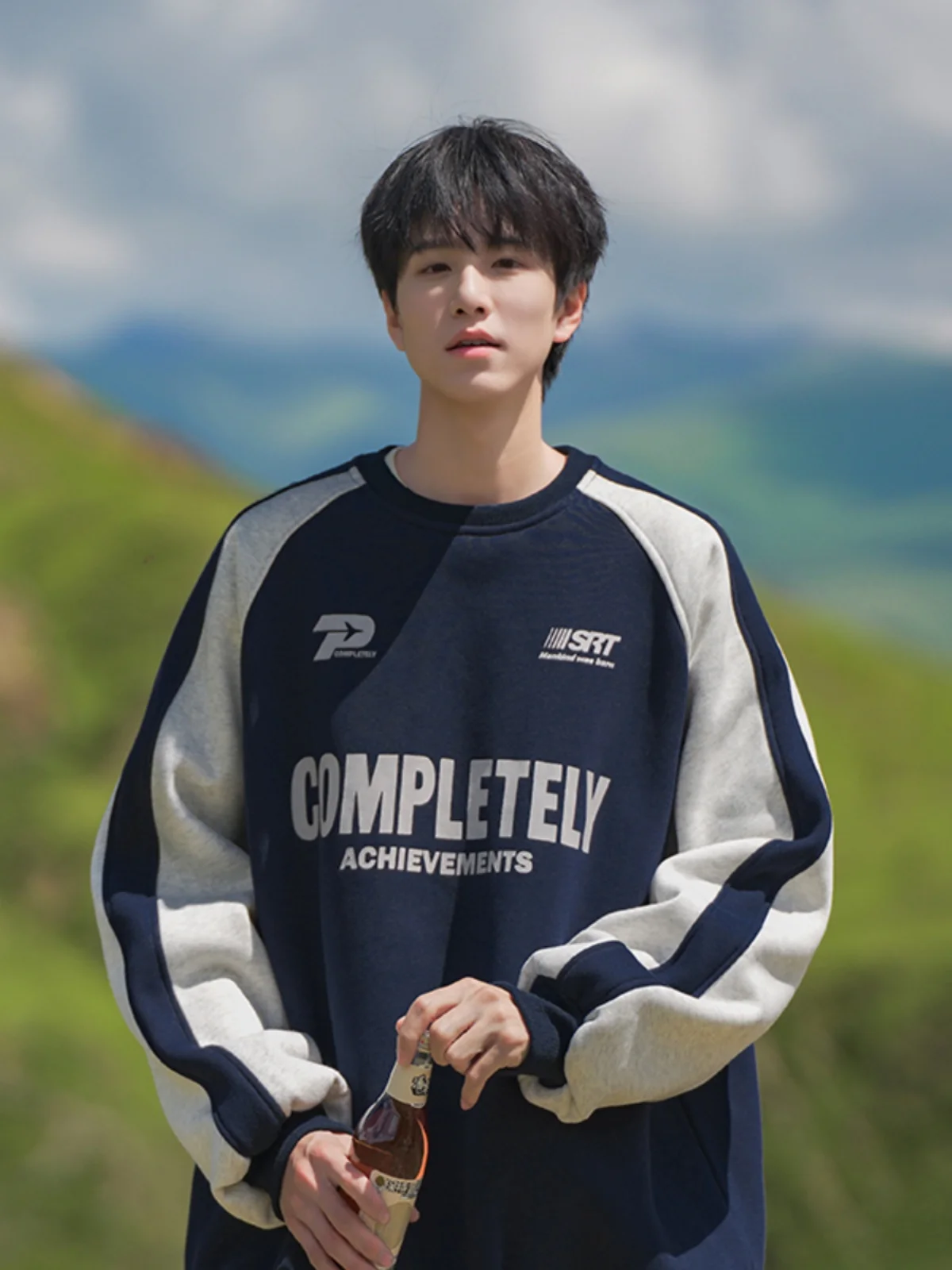 

Мужская толстовка оверсайз в американском стиле, весенне-осенняя, свободного кроя, с круглым вырезом, повседневная, удобная, молодежная, модная