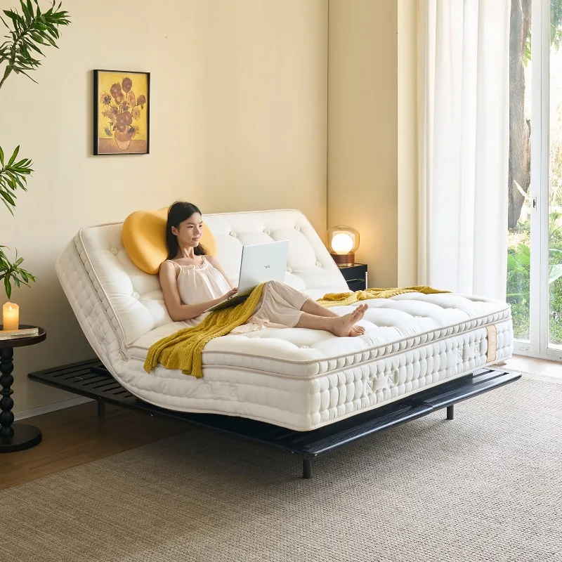 Intelligent electric mattress sleeping artifact automatic lifting bed handmade ponytail hair Simmons bed