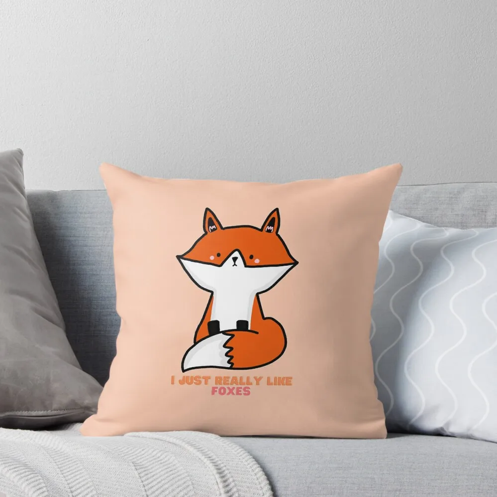 

I just really like foxes orange Throw Pillow pillow pillowcase Decorative Cushions For Luxury Sofa pillow