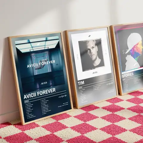 A-Avicii Poster Music Album Cover For Room Canvas Painting Print Art Home Wall Decor Picture Gift