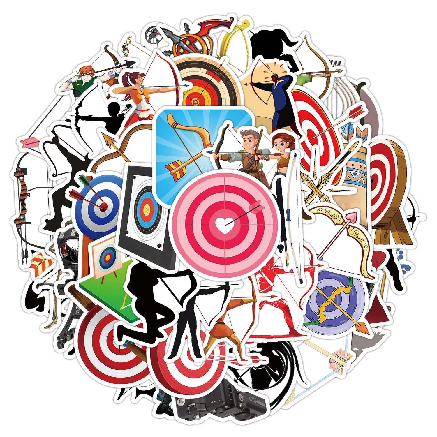 50pcs tiro esportes graffiti telefone móvel copo de água decoração adesivo