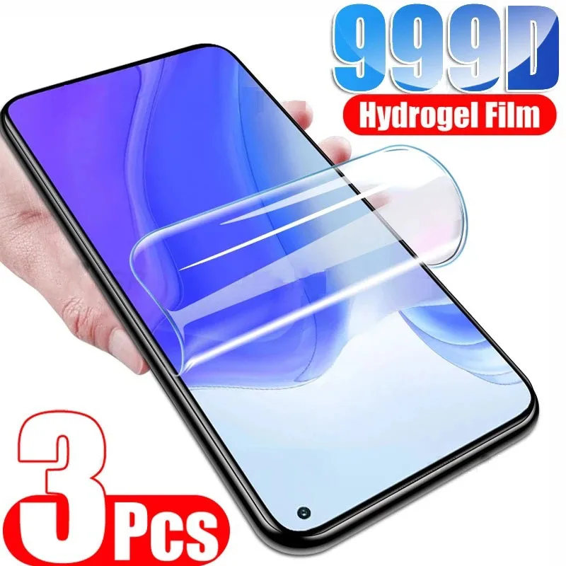 3PCS Full Cover Hydrogel Film For Xiaomi Mi 9 SE Screen Protector For Xiaomi Mi 9 9T 8 10 Lite A2 A1 Pocophone F1 MAX 3 2 Film