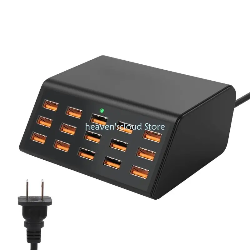 

Y88B Multiple Device USB Charging Station 15Port 100W Power Size for Tablets Phones Desktop Charging