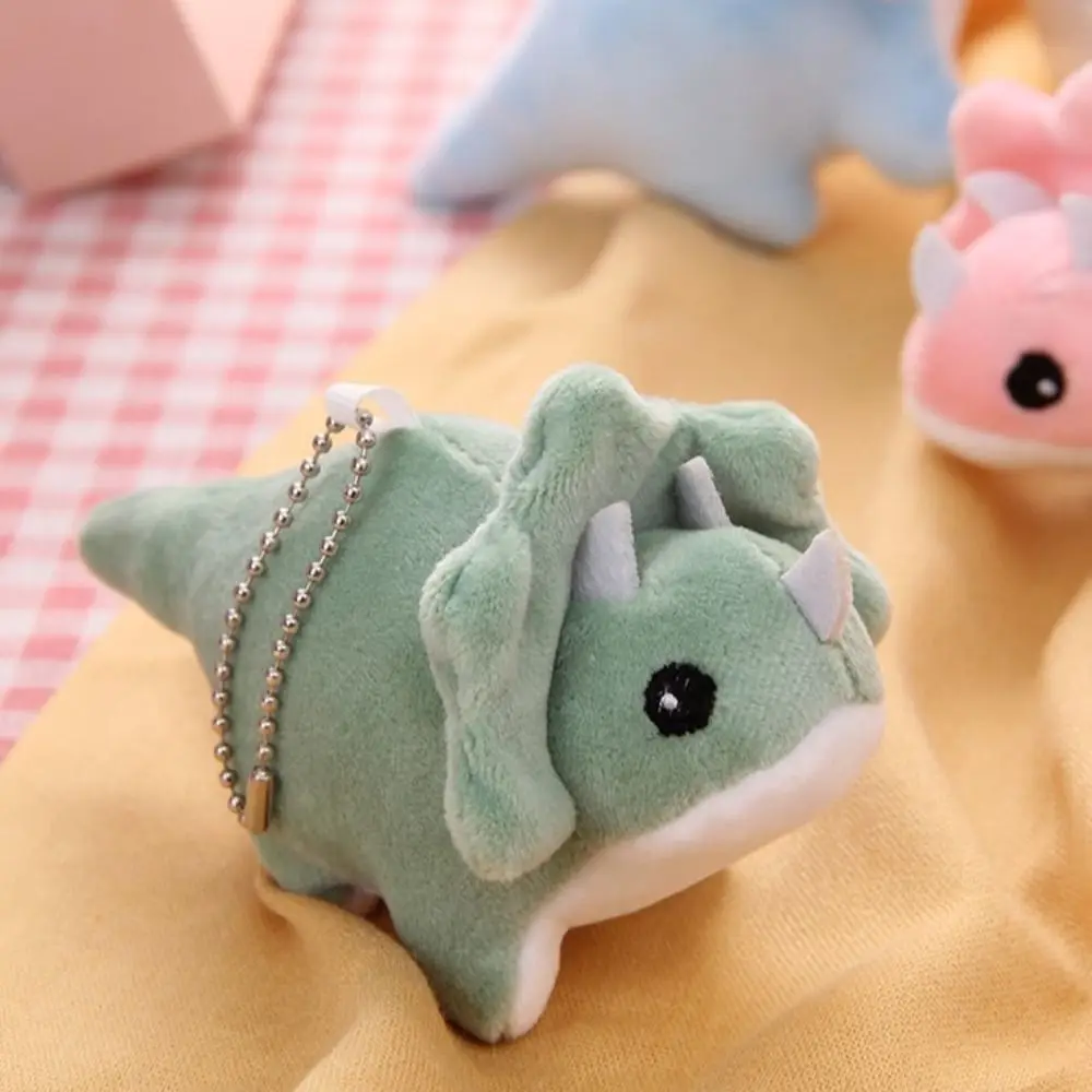 Dinosaur Plush Keychain Doll Pendant Triceratops Keyring Crocodile Bag Pendant Soft Cartoon Cute Fashion Plush Stuffed Doll