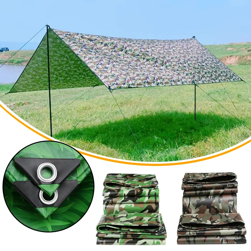 0.35mm Camouflage Tarpaulin PVC Coated Rainproof Cloth Outdoor Awning Truck Canopy Waterproof Oilcloth Oxford Cloth Shading Sail