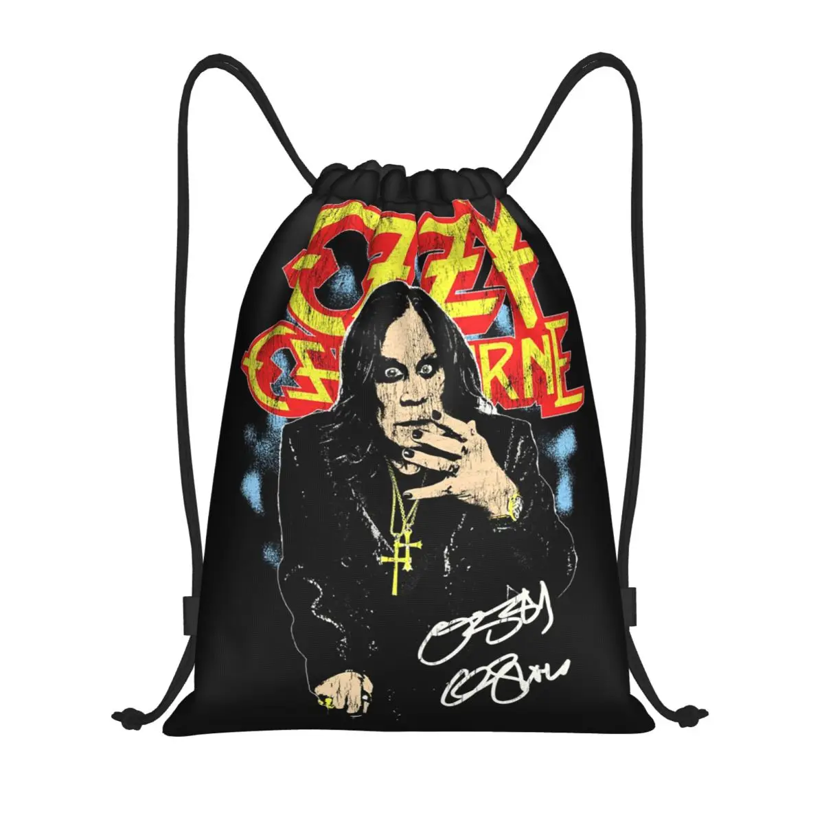 

Ozzy Osbourne Merch Album Cover Backpacks Portable Drawstring Bundle Pocket Sports Bag Book Bags for Man Woman School