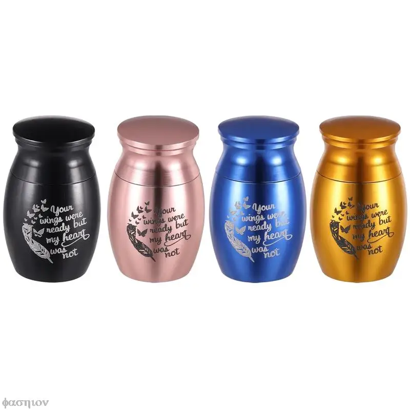 Small Keepsake Urn For Human Ashes Butterfly Mini Urn Heart Waterproof Urn Memorial Mini Cremation Urn Stainless Steel 24*11MM