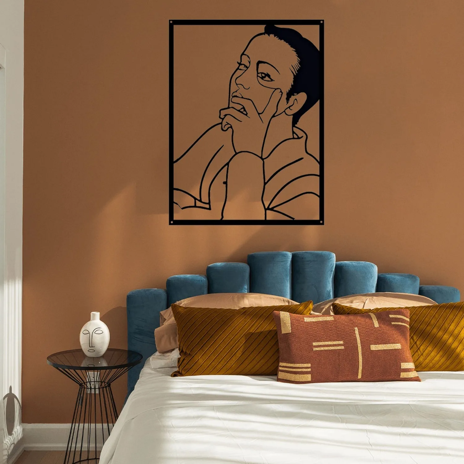 Extraordinary Customizable Framed Metal Portrait, Singular Artwork, Trendy Home Decoration & Unique Gift (Only For Decoration)