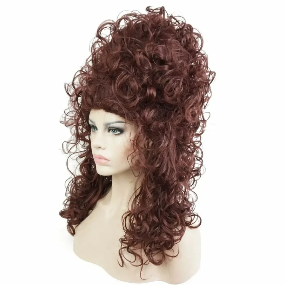 Popular Long Wine Red Straight Grandient Synthetic Hair Wigs For Women’s Christmas Halloween Cosplay Party Wig