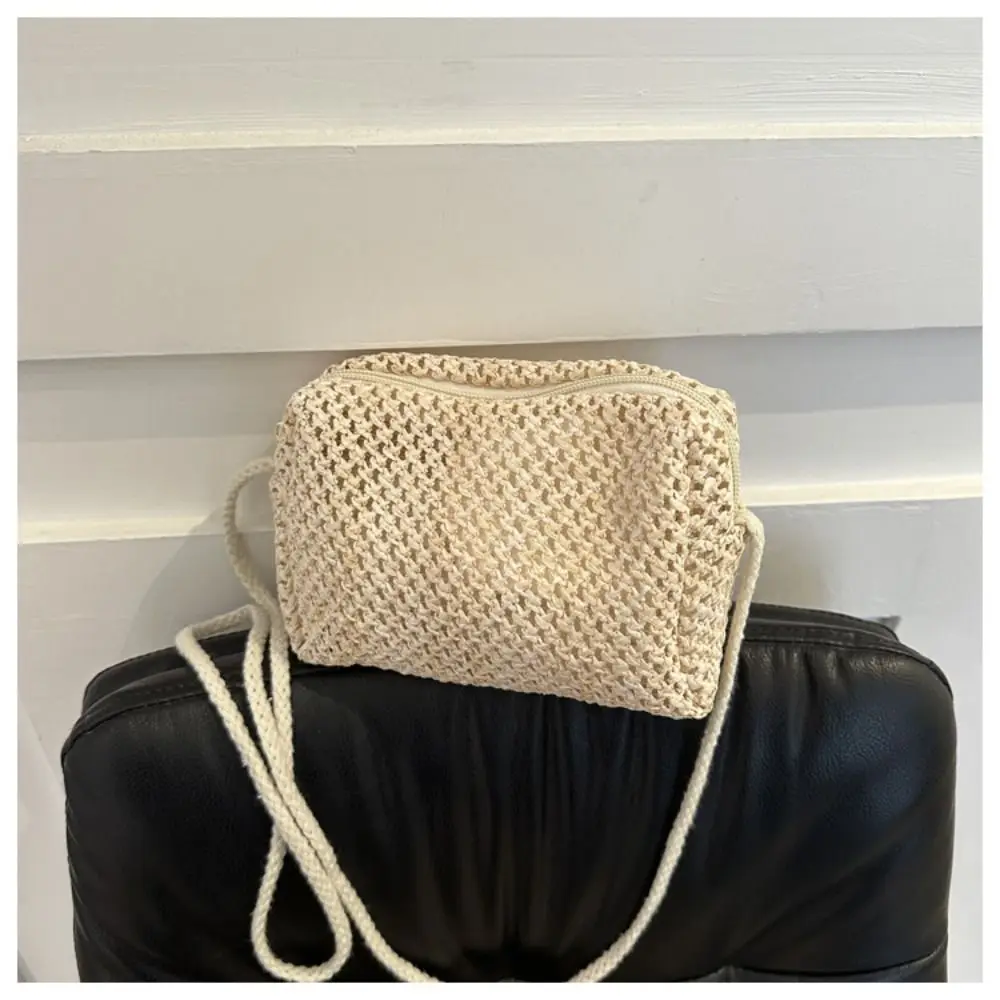 Trendy Women Summer Woven Crossbody Bag Ladies Straw Handbag Holiday Shoulder Bags