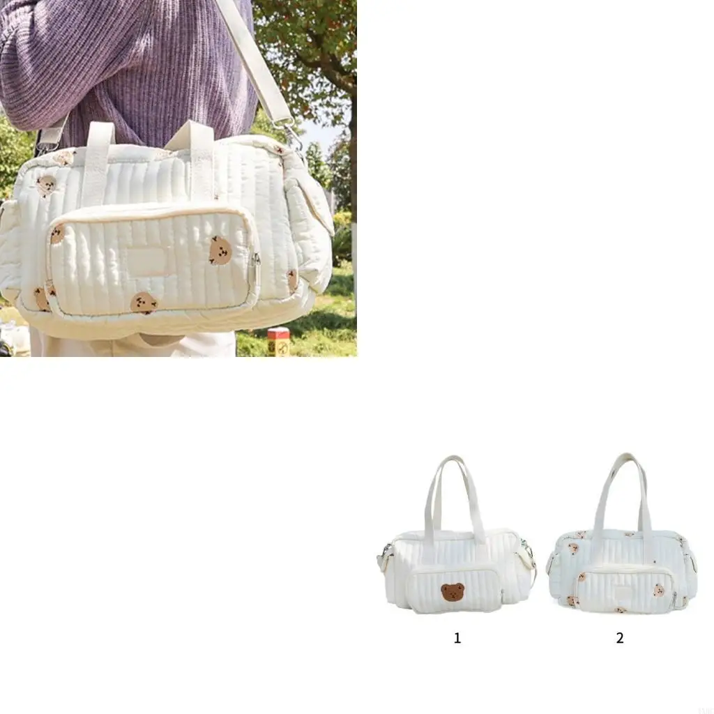 

Portable Mummy Bag for Baby Necessities Fashionable & Large Capacity Travel 4XBC