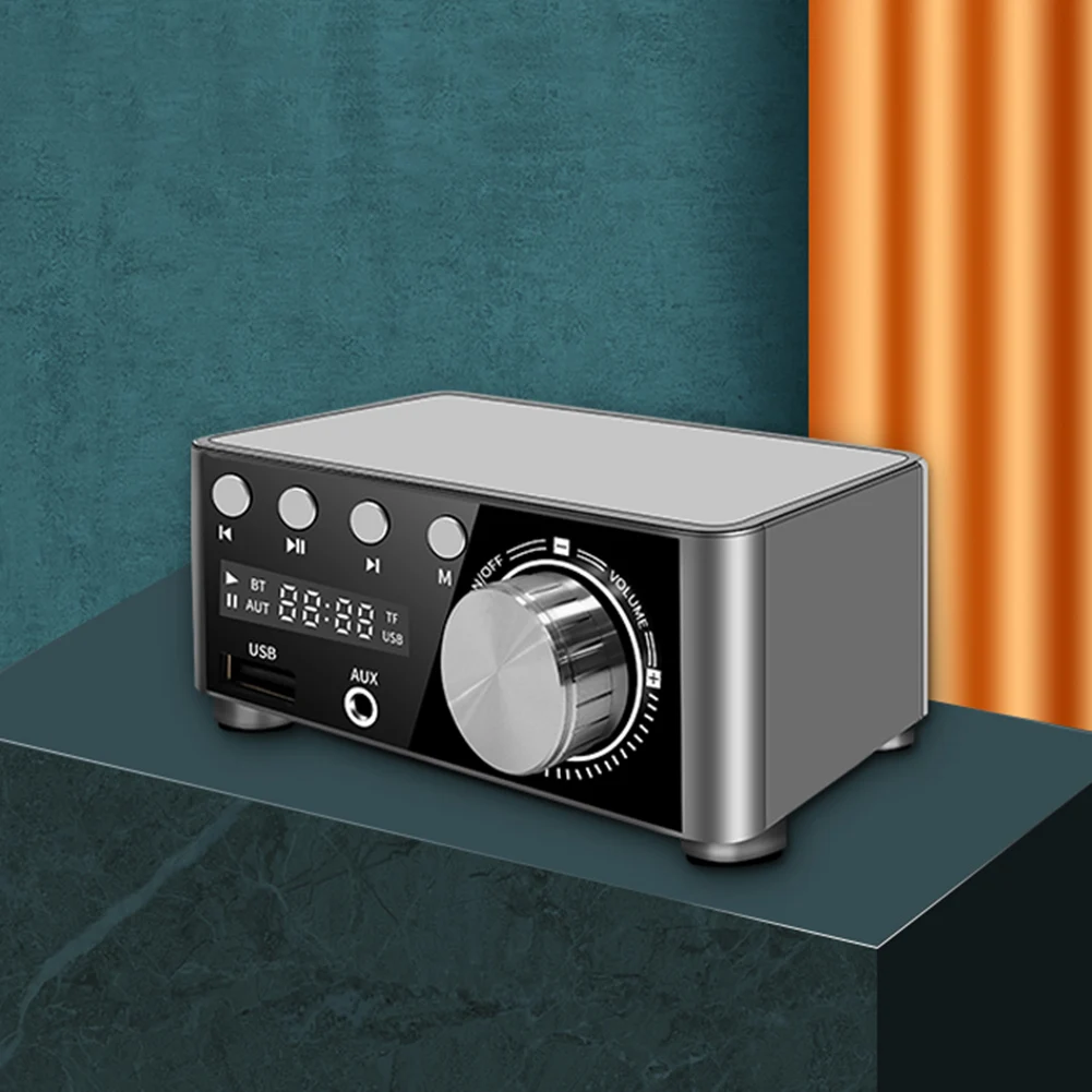 

Мини-усилитель HiFi класса D, 50 Вт x 2, цифровой усилитель CS8673E с цифровым дисплеем, совместимый с Bluetooth 5.0, AUX, TF, домашний кинотеатр