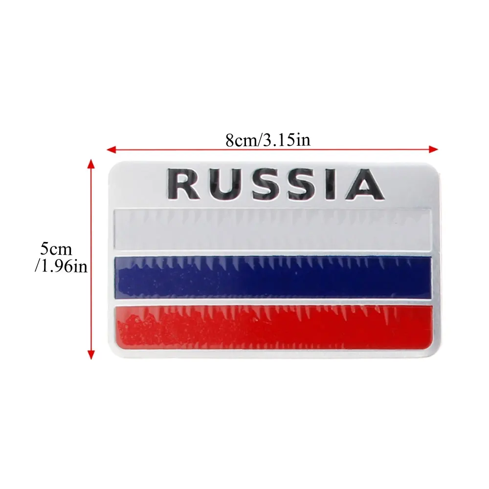 1 Pcs 3D Aluminum Alloy Italy Germany France Russia Australia England Switzerland Spain Map National Flags Car Sticker Car Styli