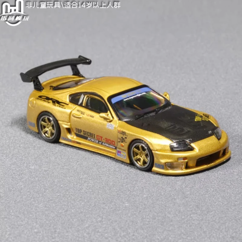 INNO 1:64 مقياس TYT SUPRA A80 TOP SECRET GT300 سبيكة محاكاة نموذج سيارة معدنية مجموعة ثابتة Decoratede عطلة لعبة هدية