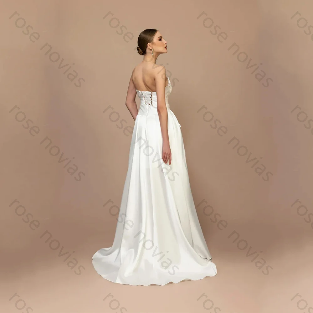 Vestido de noche de satén personalizado especial blanco sexy de alta calidad vestido de fiesta sin mangas con escote en forma de corazón estilo 2026 para hasta el suelo