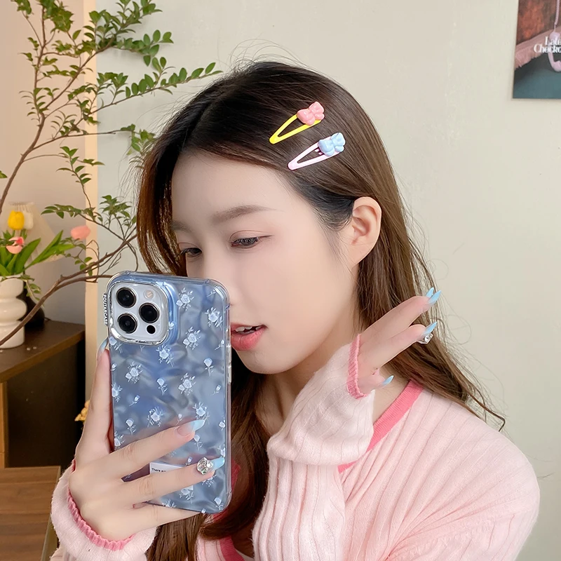 5Pcs Cartoon Hairpin Woman Korean Cute Candy Color Hair Clips Sweet Fashion Duckbill Clips Barrette Girls Hair Accessories