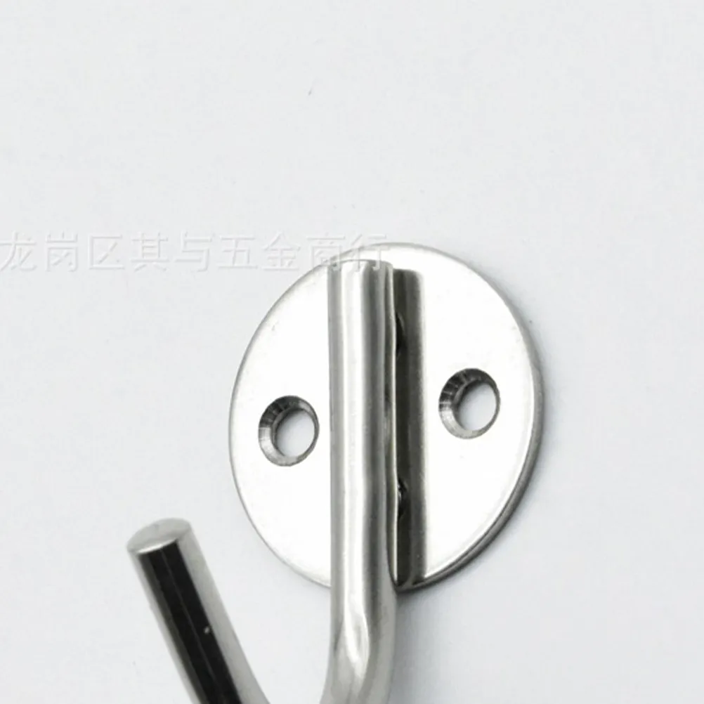 3Pcs Stainless Steel Round Solid Wall Hooks Polished Finish Elegant Simple Design Bathroom Towel Coat Key Plant Picture Hook