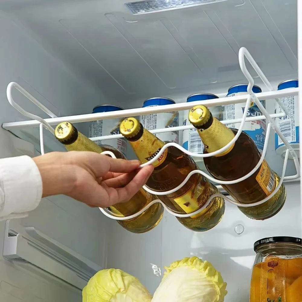 Eisernes Kühlschrank-Aufbewahrungsregal für Küchenartikel Getränke- und Bierlagerung Hängeregal Rutschfest Erschütterungssicher Tragbares Aufbewahrungswerkzeug