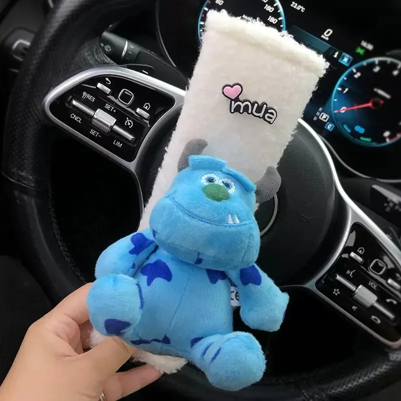 Disney Lotso Alien Sullivan Plushie Doll Car Seat Belt Cover Anime Cartoon Plush Auto Interior Accessories Shoulder Protectors