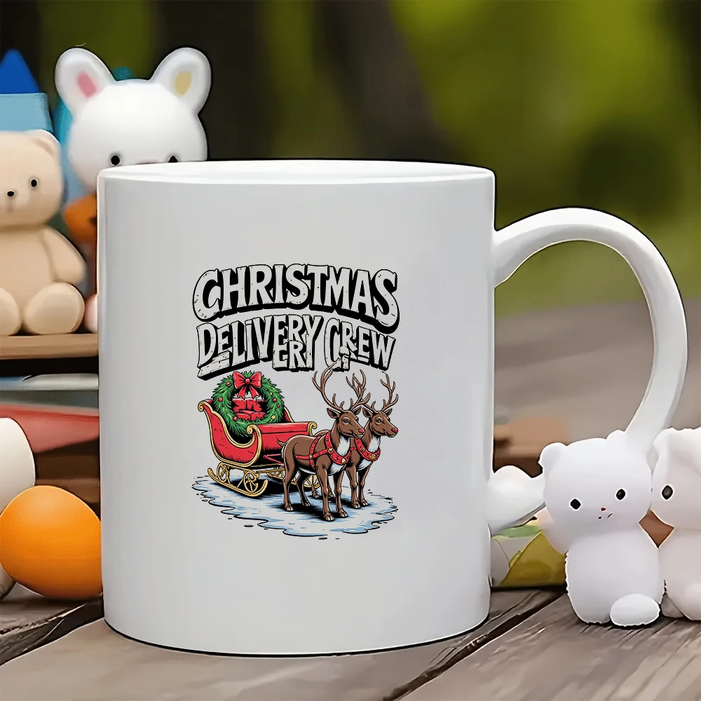

11oz cartoon Christmas mug + creative Christmas gift kids cup family office coffee mug Christmas decoration cup