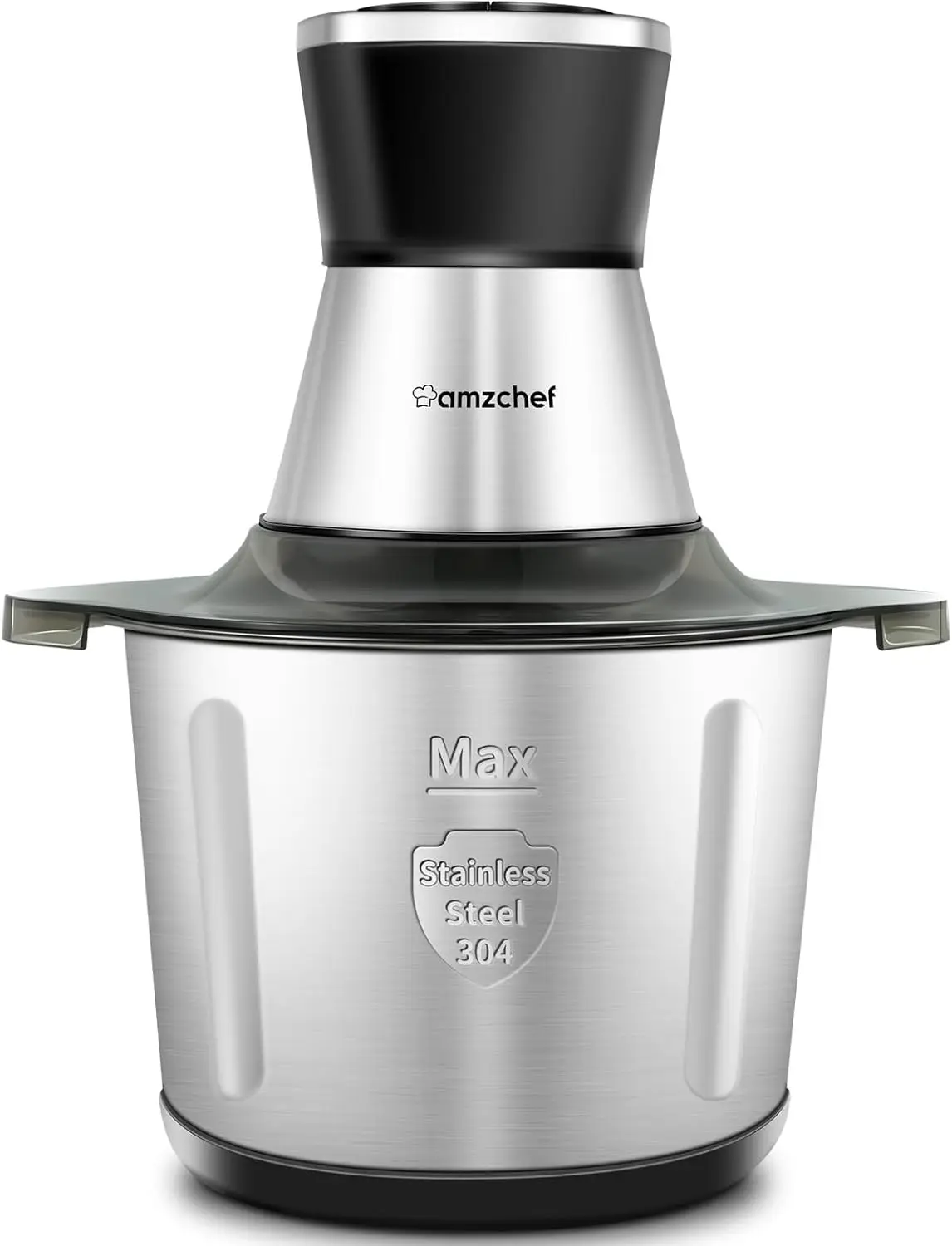 AMZCHEF Powerful Food Chopper Electric with S/S Bowl (12 Cup) & 2 Speed Modes, Electric Food Processor with 6 Sharp Blades Meat