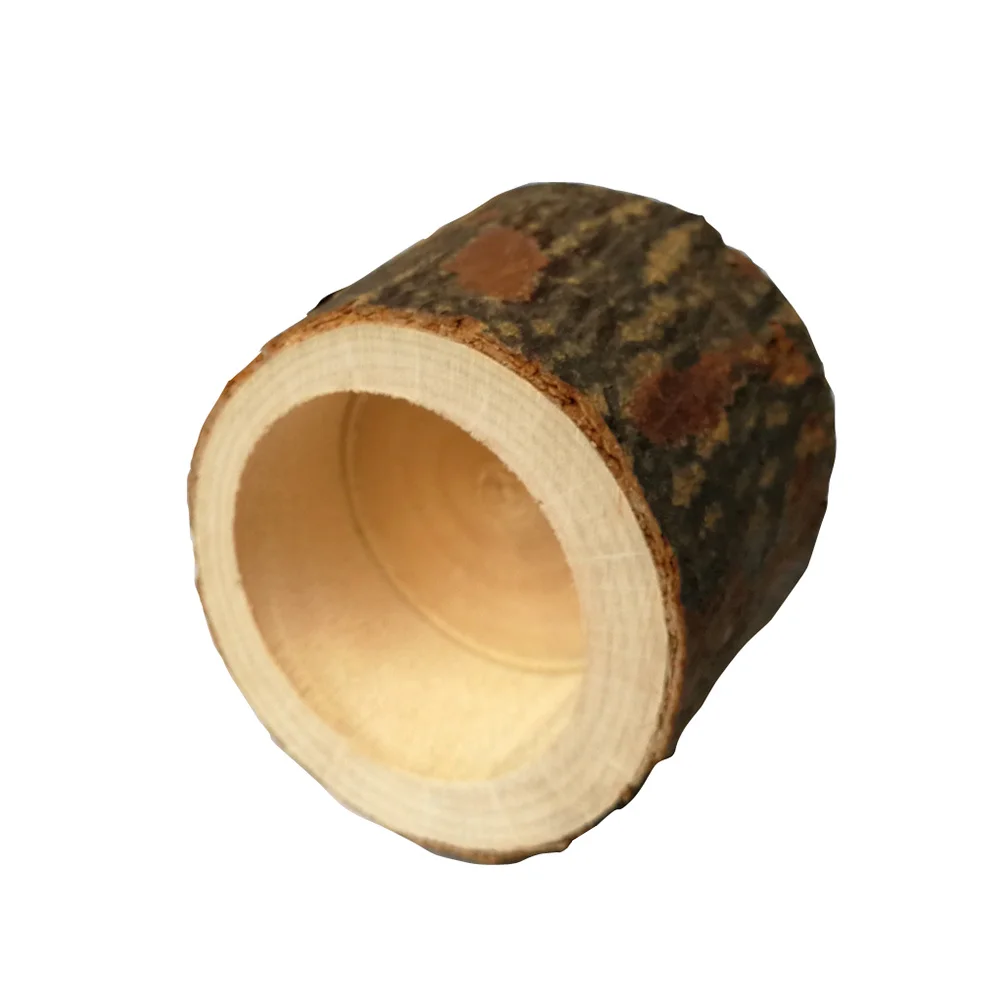 

6pcs Wooden Stump Holder Rustic Tea Light Stand Succulent Planter Decor For Wedding Party Home Bar