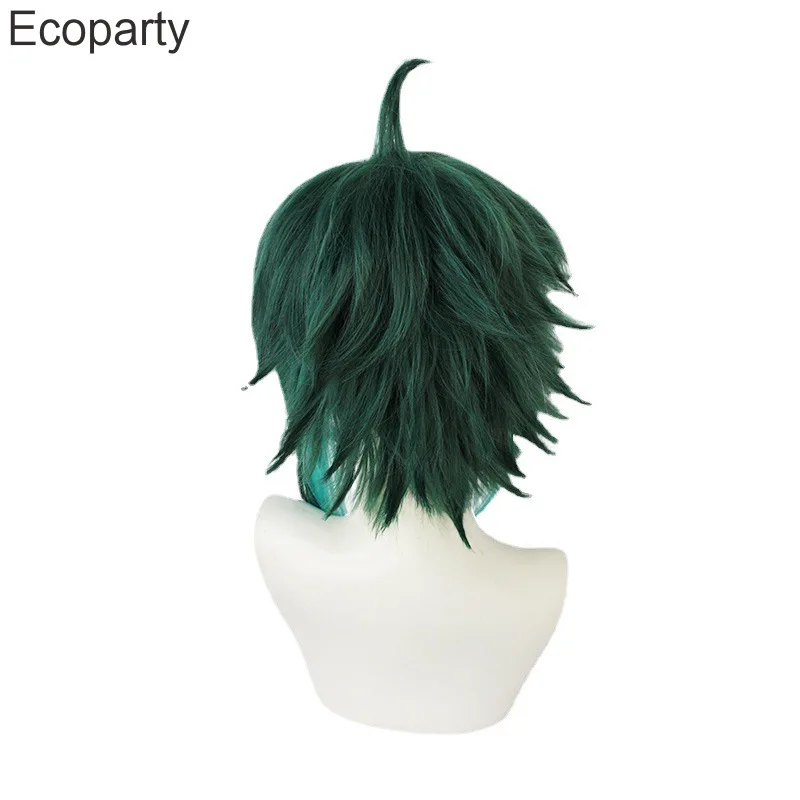 Genshin Cosplay Accessories Anime Hair Wigs Comic Fair Cosplay Show Party Fluffy Green Wig Short Hair