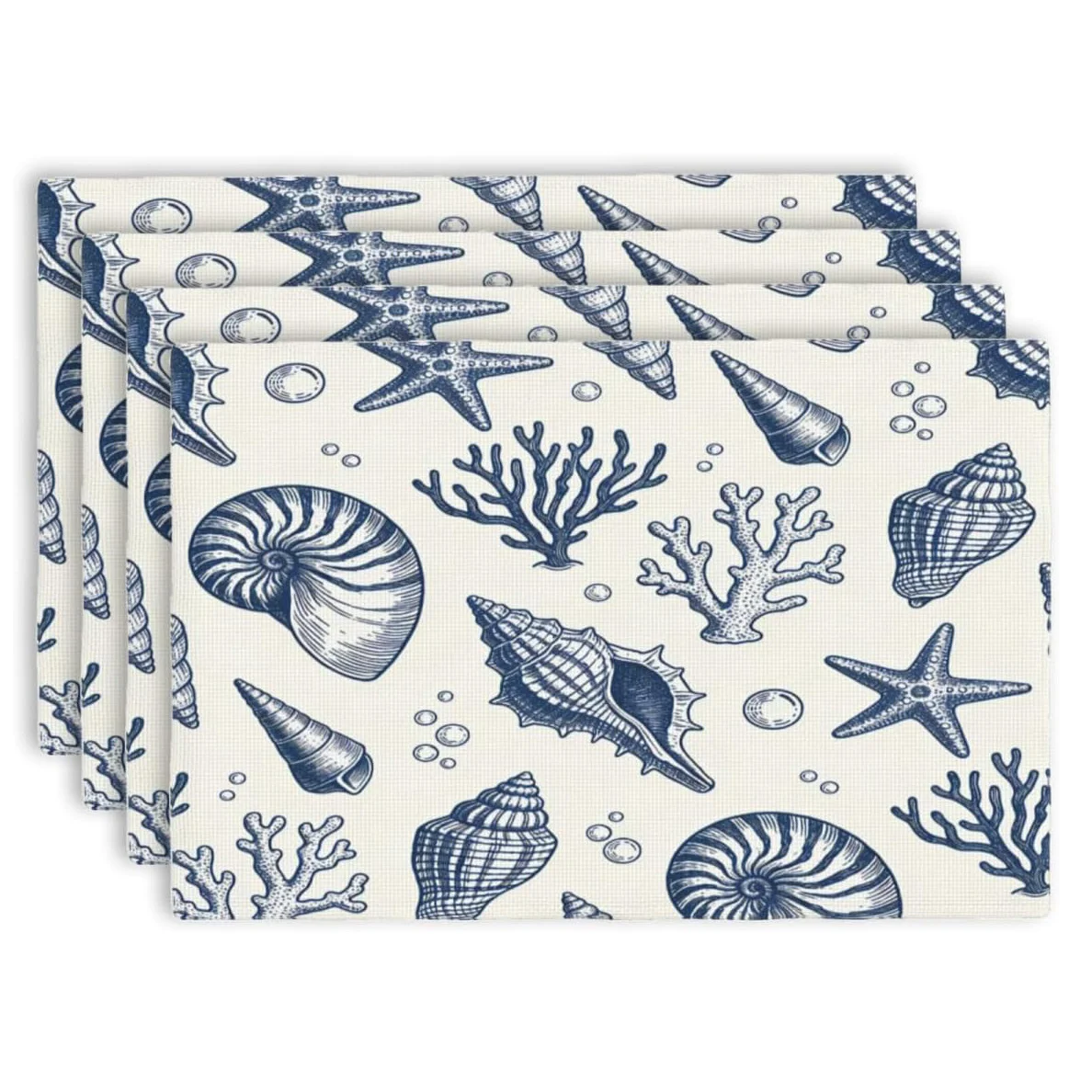 4/6/8pc Eucalyptus Bless Script Placemats Linen For Elegant Wedding Table Decor Floral Accent