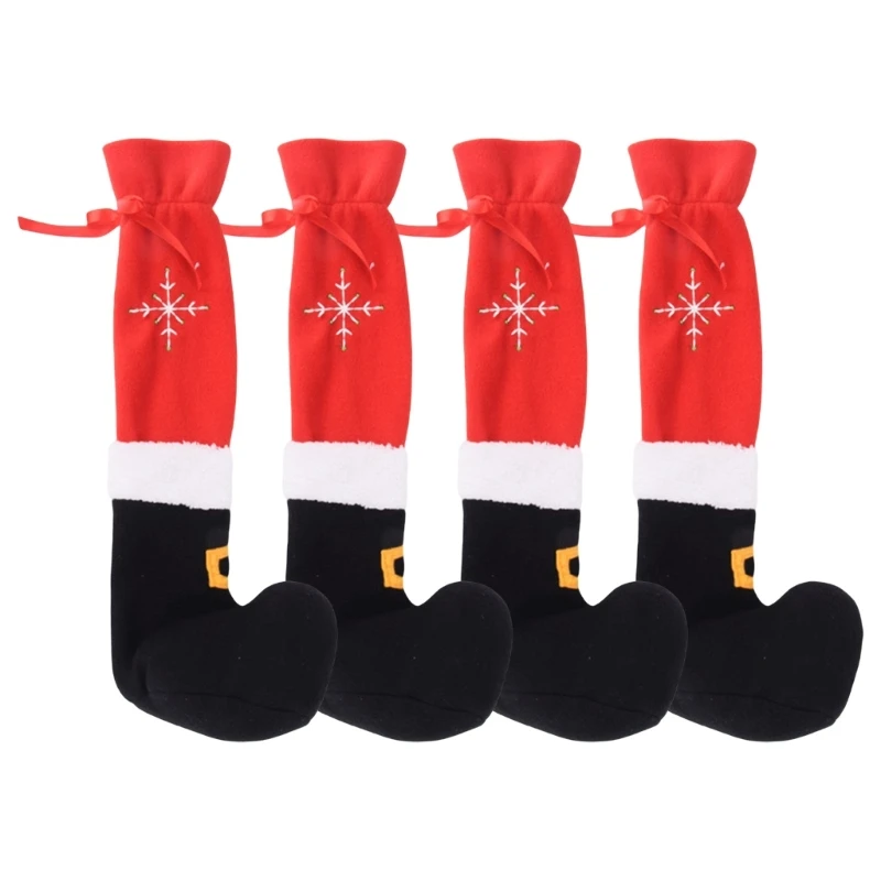 Christmas Chair Leg Covers Slipcovers Chair Feet Socks For Holiday Dining Room Christmas Decoration Dropship