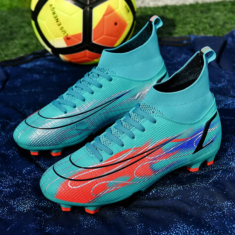 Professional Men Football Boots Training Soccer Cleats Kids Boys Football Shoes Unisex Sneaker Wholesale Outdoor Ultralight Shoe