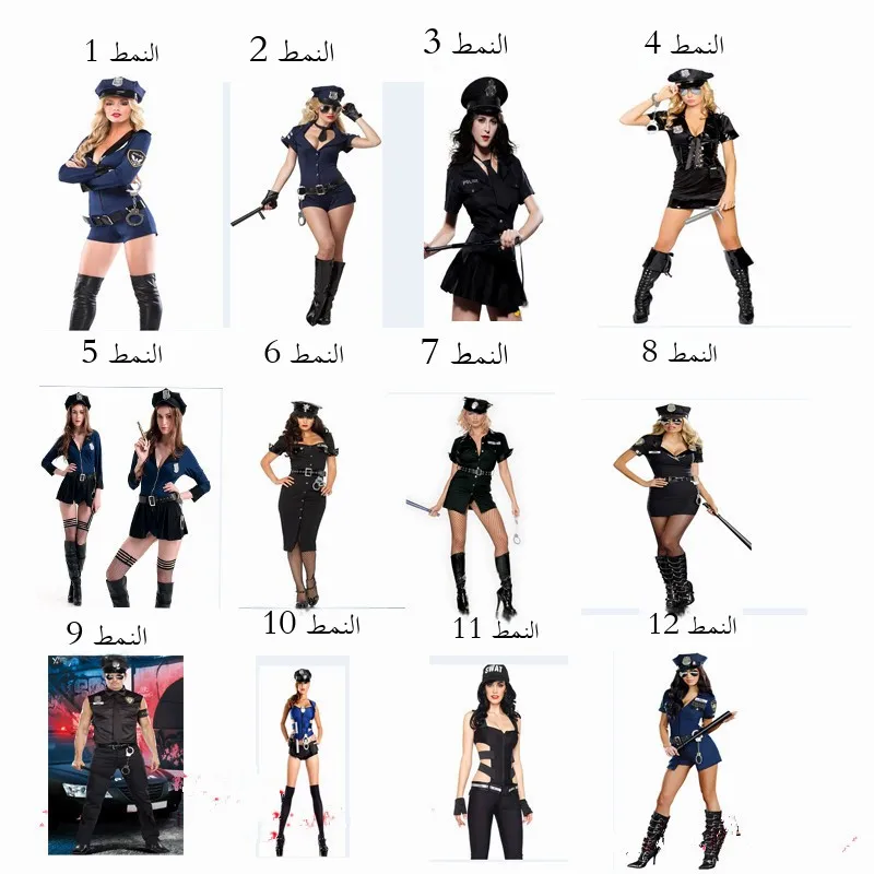 

Halloween Party Uniform Costume Nightclub Performance Women's Police Uniform DS Role-playing Stage Performance Leading Lady O...