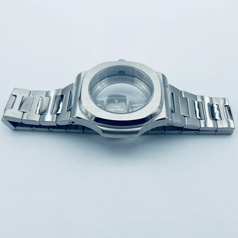 Watch Modify Parts 44mm Stainless Steel Square Nautilus Case Sapphire Crystal Suitable For NH35/36 Automatic Movement 10Bar