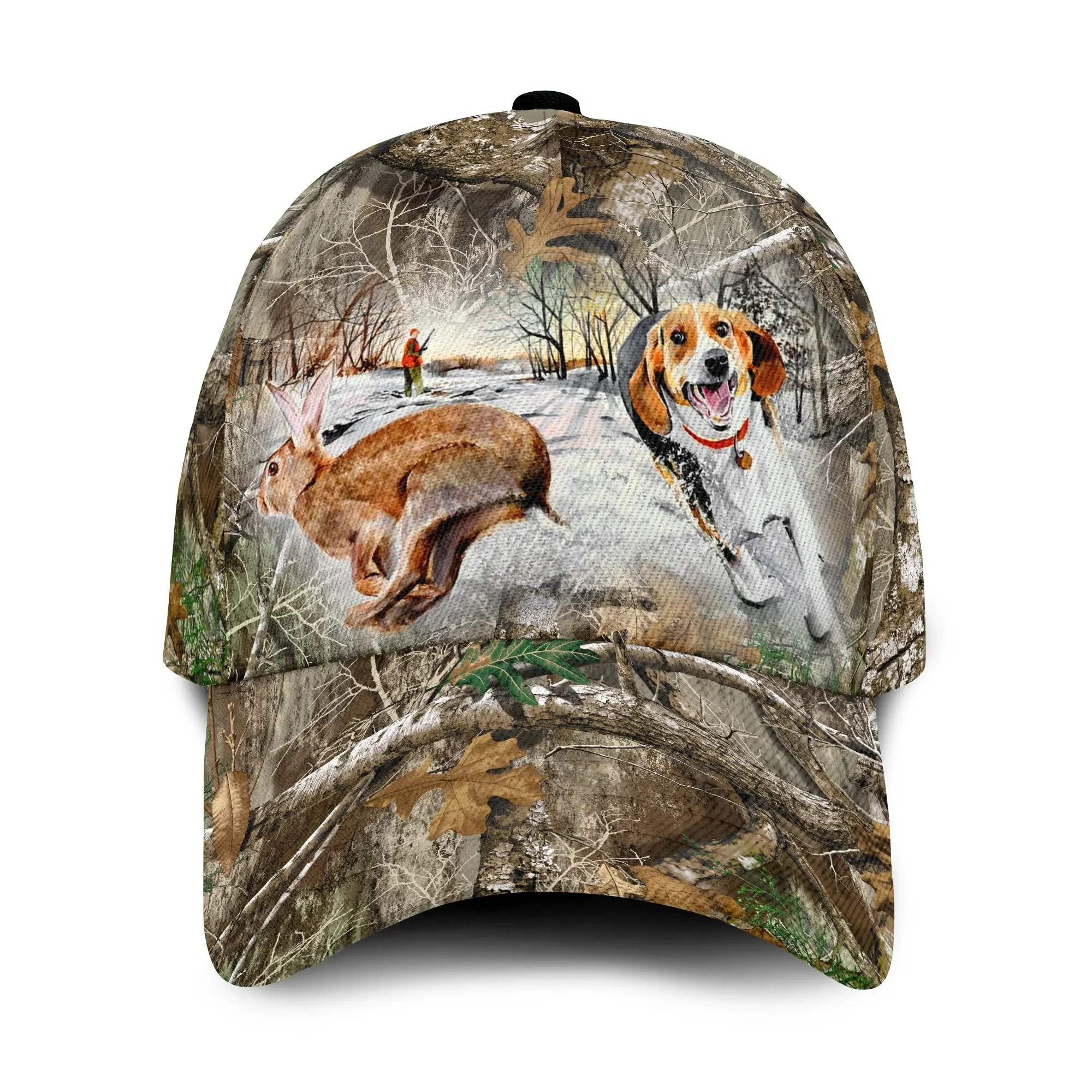 Wildlife Rabbit Dog Deer Hunting Baseball Cap All Over Printed Snapback Hat Men Women Adult Hip Hop Headwear Outdoor Sun Visor