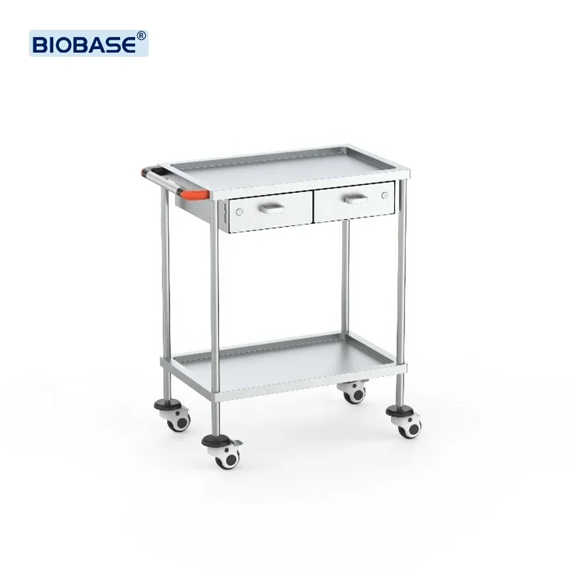 China Stainless Steel 3 Layers Medical Trolley in Stock for Hospital