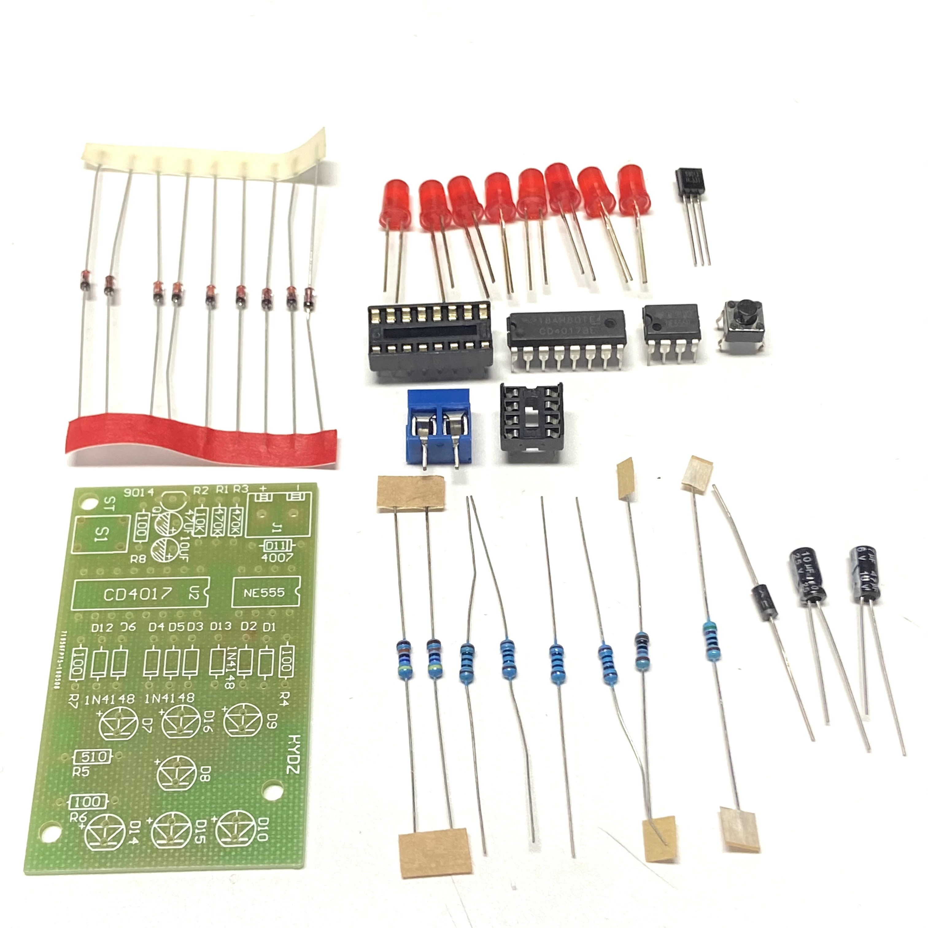 DIY Electronic Dice Kit LED Color Soldering Practice with Reverse Connection Protection Fun to Make Diy Electronic Loose Parts