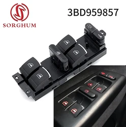 SORGHUM 3BD959857 For VW Golf 4 GTI Jetta MK4 Passat B5 B5.5 BORA BEETLE Car Part Chrome Button Master Window Switch 3BD 959 857