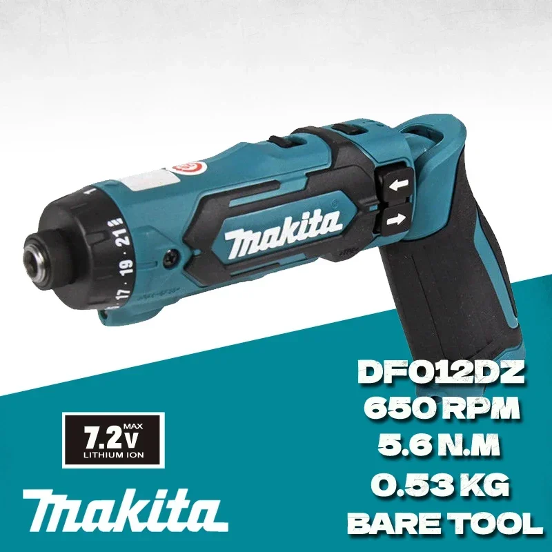 MAKITA DF012DZ Original Cordless Screwdriver 7.2V Rechargeable Automatic Diver Hand Electric Drill Household Batch Power Tools