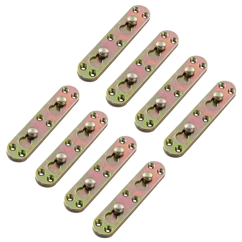 8 قطعة تركيبات السكك الحديدية للسرير معدنية متينة مقاومة للصدأ إطار بين قوسين تجميع سريع لإطارات السرير الألواح الأمامية وألواح القدم والأثاث