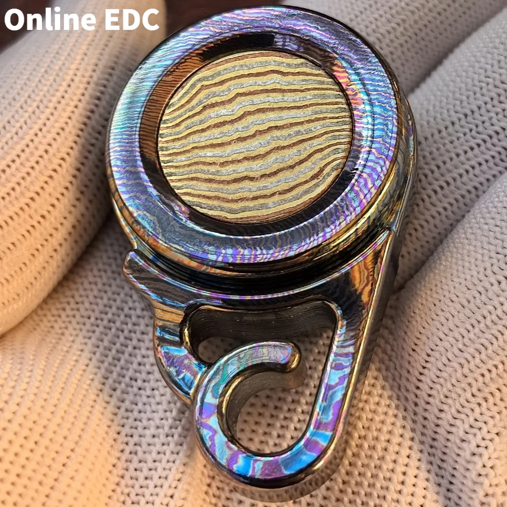 Giocattoli Fidget Timascus con moneta tattile YEDC di proprietà per adulti Spinner Fidget a cricchetto