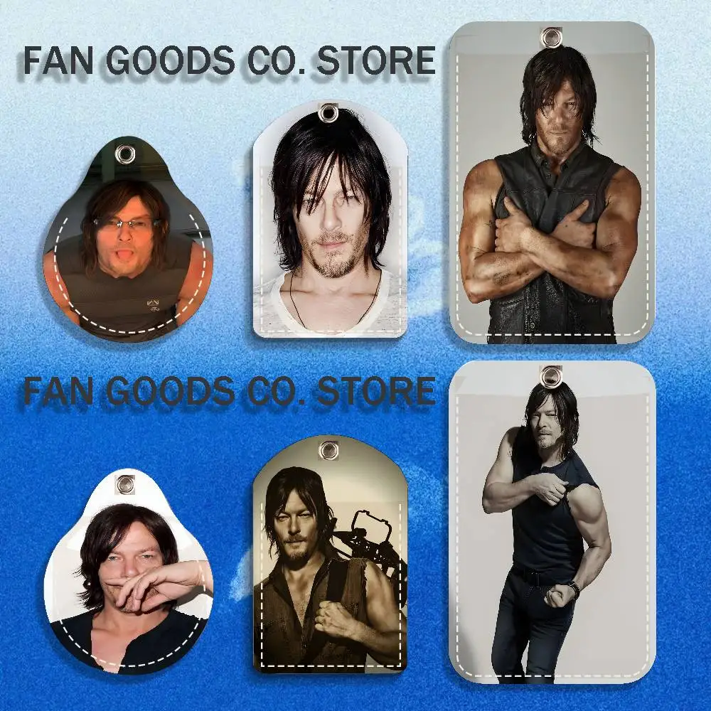 

W-Walking Dead Daryl Dixon Norman Holder Keychain For Air Tag Bank Business Work Card Holder Student Protective Case Bus Card