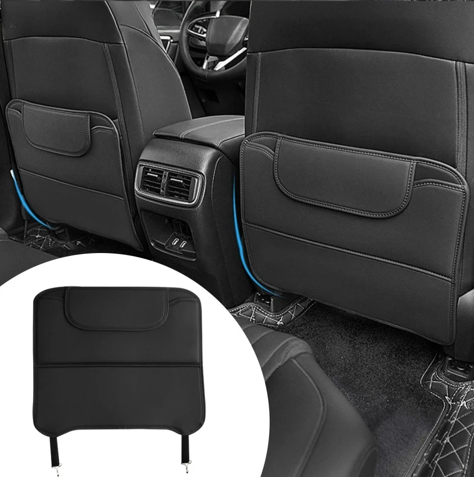 

Автомобильная противоударная накладка из искусственной кожи, защитные накладки на спинку автомобильного сиденья, органайзер на заднее сиденье с защитой от царапин, автомобильные аксессуары