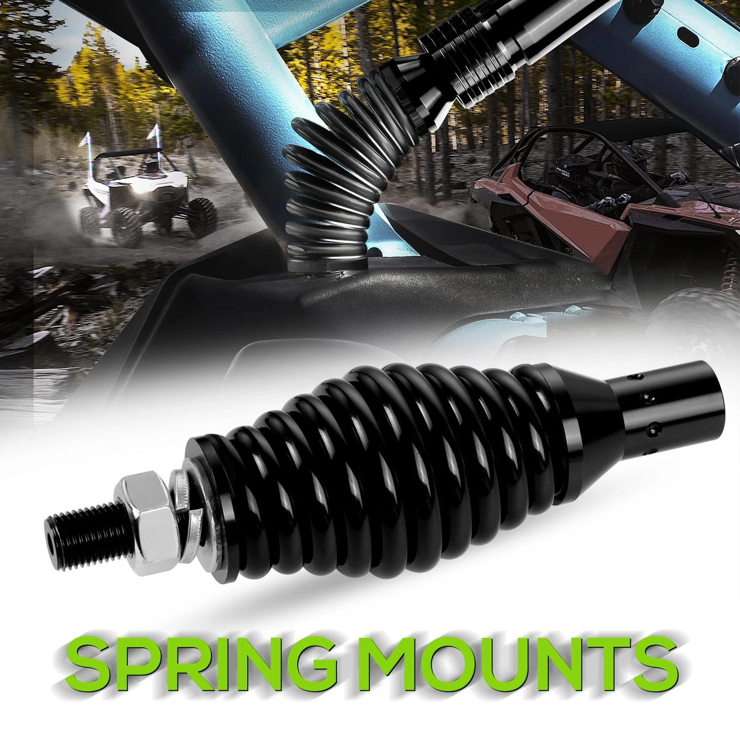 UTV Whip Lights Spring Mounting Base LED Light Whips Spring Base Quick Release ATV Whip Spring For UTV ATV Polaris Boat Offroad