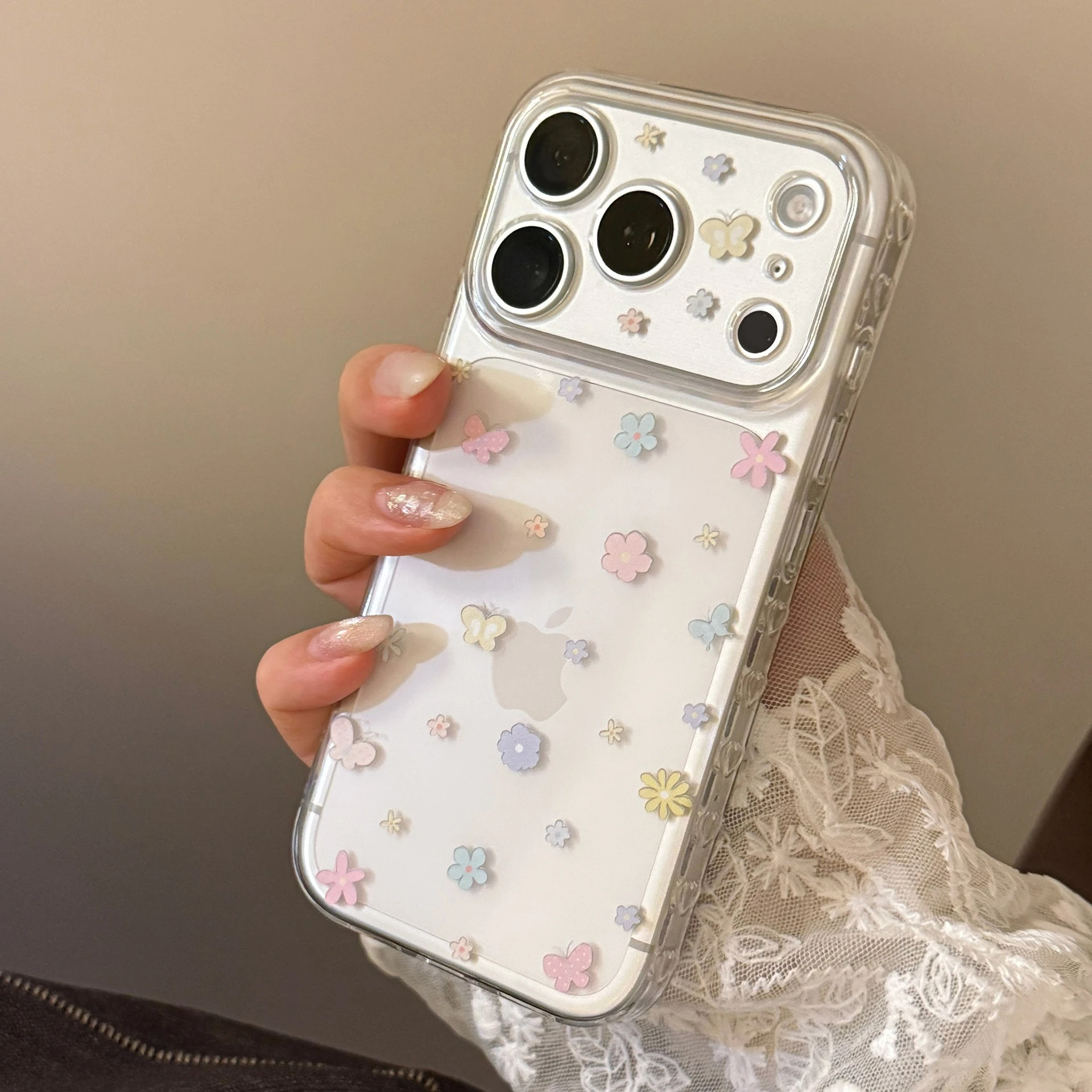 

Transparent Soft Flower Phone Case for IPhone 13, 14, 15, 16 & 17 Pro Max - Fresh Spring and Summer Design