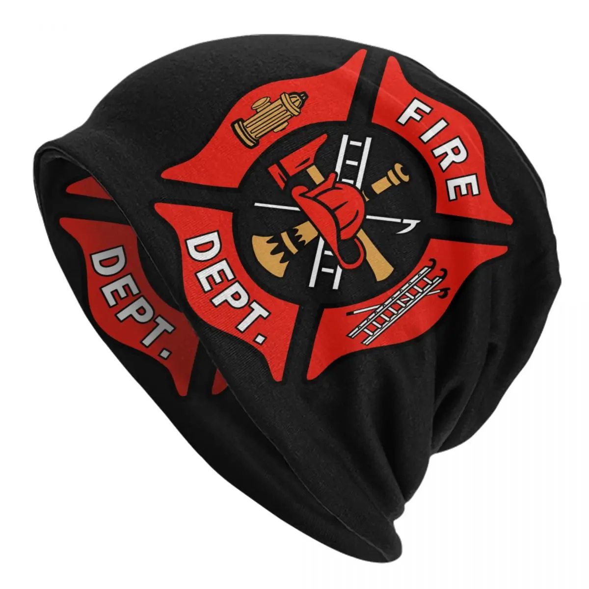 Firefighter Department Logo Bonnet Hats Fashion Knitting Hat For Men Women Warm Winter Fireman Fire Rescue Skullies Beanies Caps