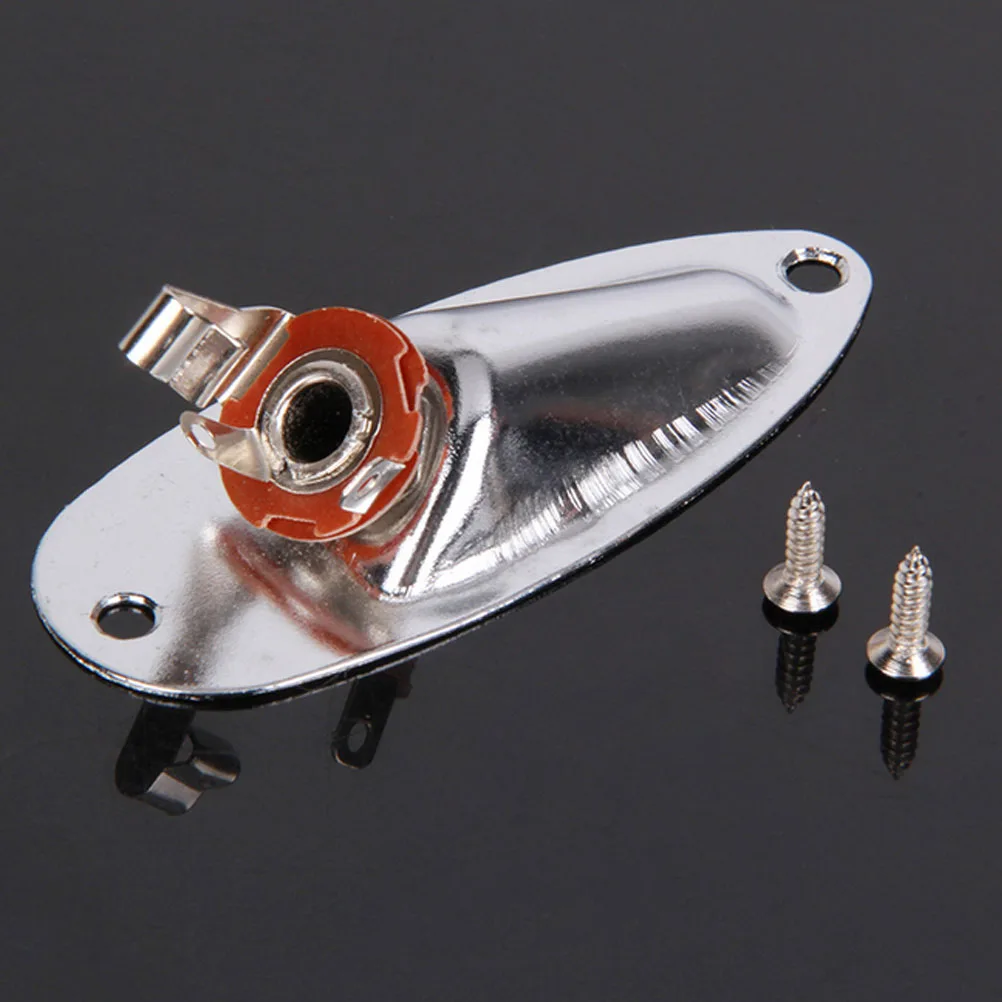 

3 set 3 Sets Zinc Alloy Electric Jack Pickup Socket Input Plate Component Bass Output Fittings Guitar Accessories Socket Plate
