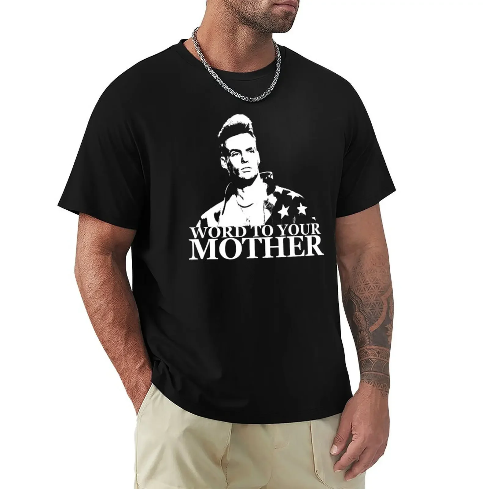 Vanilla Ice - Word To Your Mother T-Shirt anime t shirts summer top vintage graphic tee anime clothes t shirt men 100℅ cotton