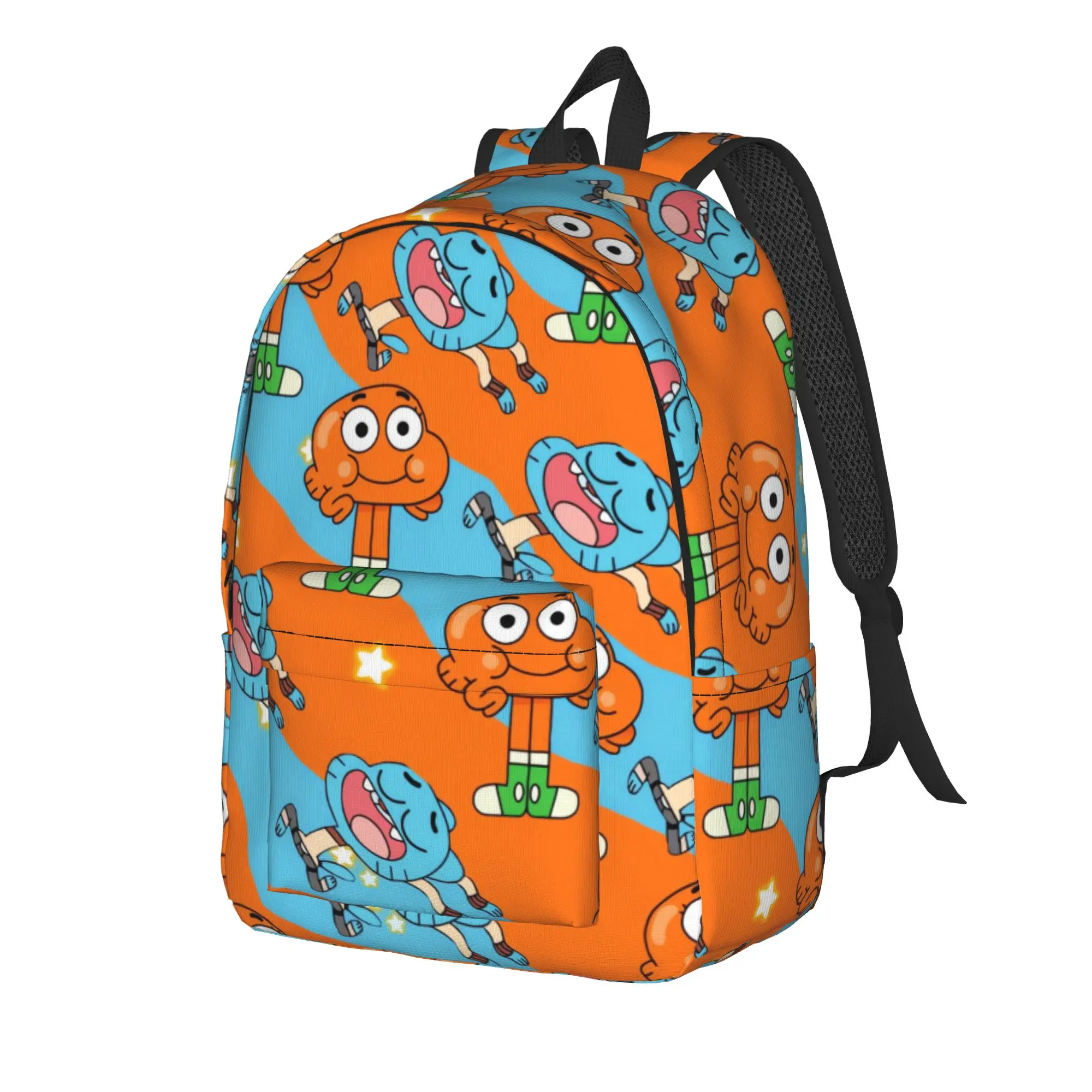 Gumball Gum Ball Watterson Amazing Cartoon Backpack  Kawaii Backpacks Student Unisex College Pattern High School Bags Rucksack