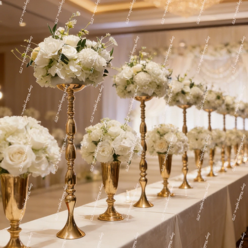 10pcs 85 -100cm) sliverGold Flower Stand Floral Centerpiece for Wedding Table Decorations Hotel Arrangements Banquet Party Event