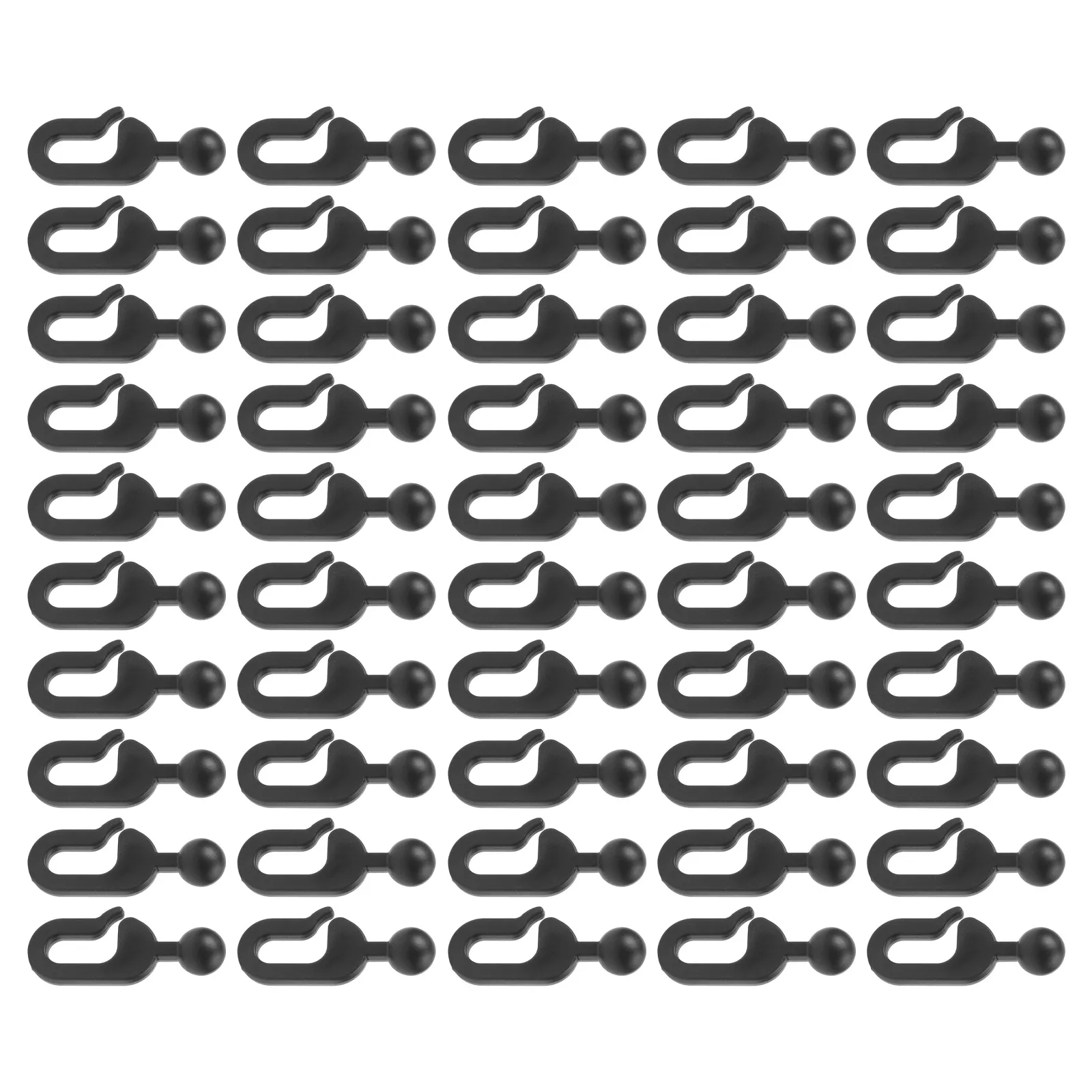50 Plastic Hooks Compatible with For Gazebo Curtain Tracks with Invisible Design for Outdoor Curtain and Screen Hanging
